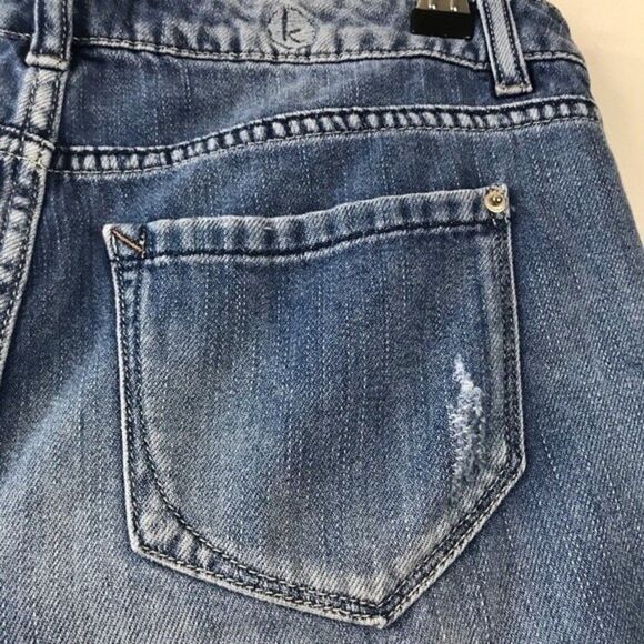 Kensie Ripped Distressed Denim Jean Shorts Size 26 Roll Up Boho - Picture 6 of 9